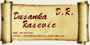 Dušanka Rašević vizit kartica